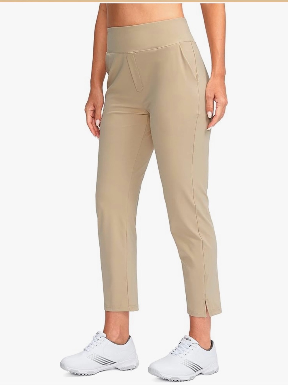Women’s Performance Ankle Pants in Beige - Picture 3 of 14